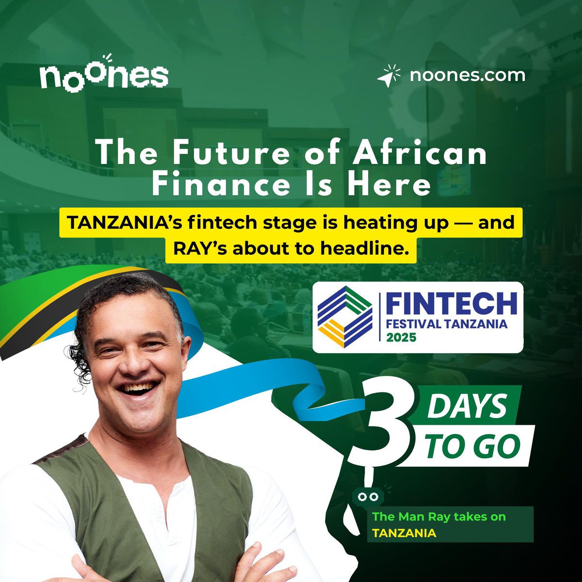 Mabadiliko ya kifedha yanaanzia hapa — Tanzania!
<a href="/ray_noOnes/">Ray Youssef</a> anakuja na maono makubwa ya kubadilisha jinsi Afrika inavyoelewa na kutumia teknolojia ya fedha.
Siku 3 tu zimebaki!
👉 Usikubali kusimuliwa, jisajili sasa: fintechfestival.africa
#NoonesInTanzania #FutureOfFinance