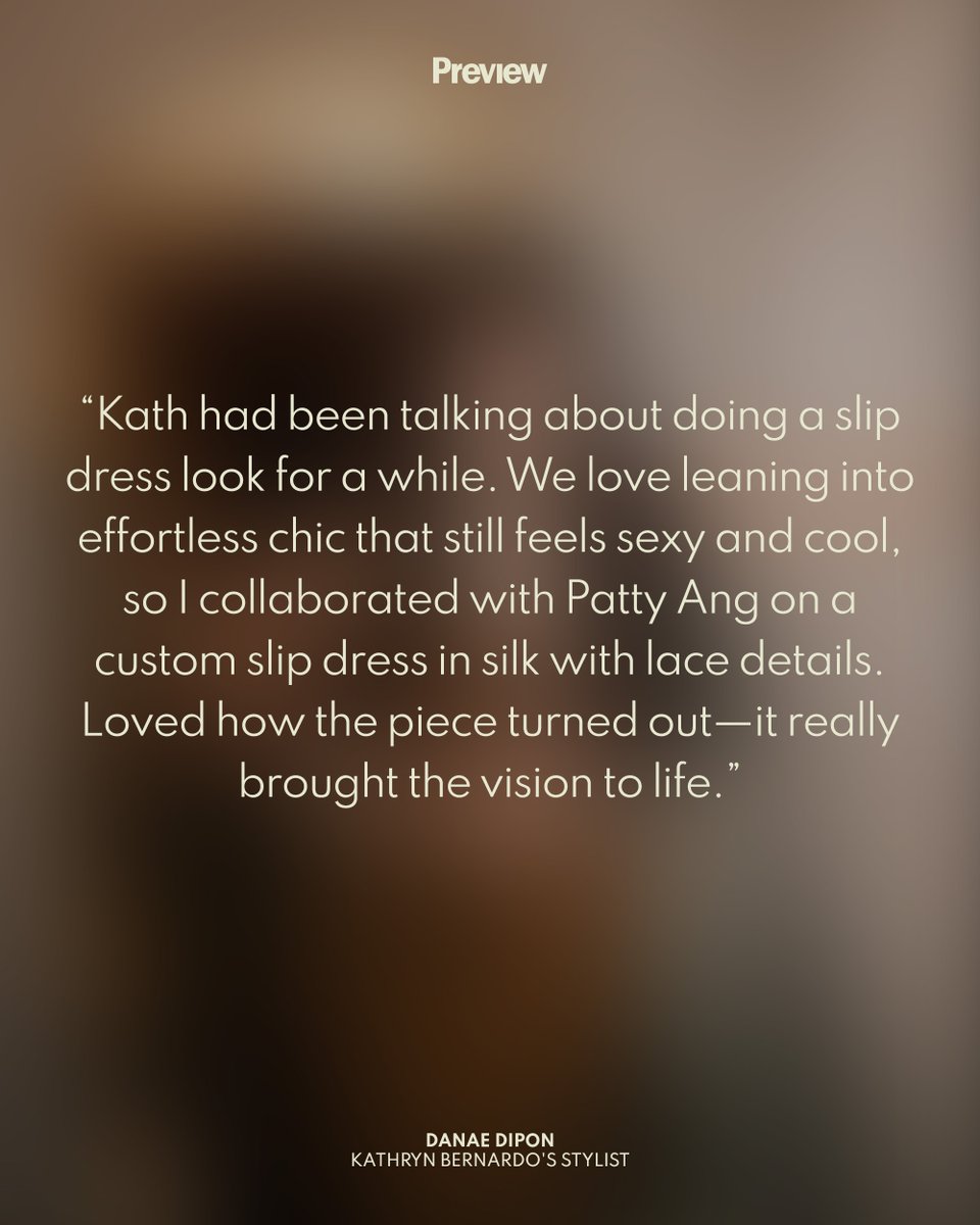 Styled by Danae Dipon and Justine Benitez, #KathrynBernardo’s latest #PilipinasGotTalent look featuring a custom Patty Ang slip dress is a play on undone elegance, ‘90s nostalgia, and bohemian glamour.

Read more: bit.ly/447esgQ

📸: Tonton Soguilon