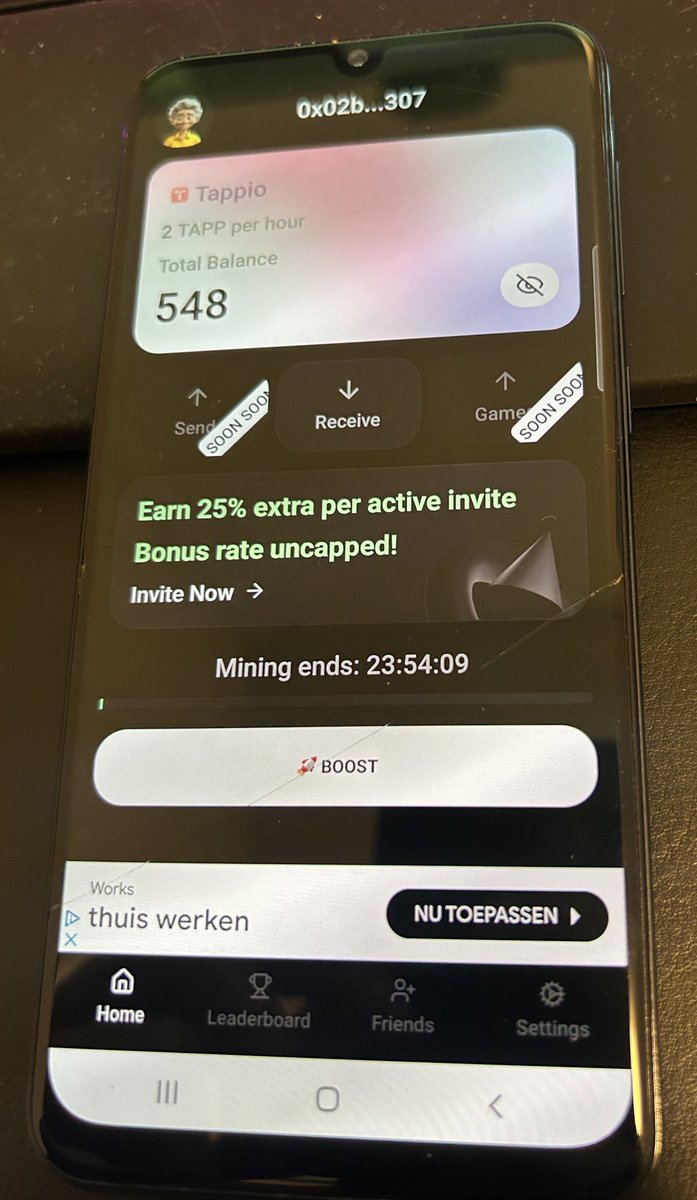 TappioApp's tweet image. 🚨 We're launching on Google Play for the FIRST 200 users only!

✅ Start with 500 TAPP Coins ✅ +25% TAPP/hr per active friend ✅ Boost button = +10% earnings

Mine as much as you can before the rest join in! Want in? DM us 📥

#TAPPgang #Tappio