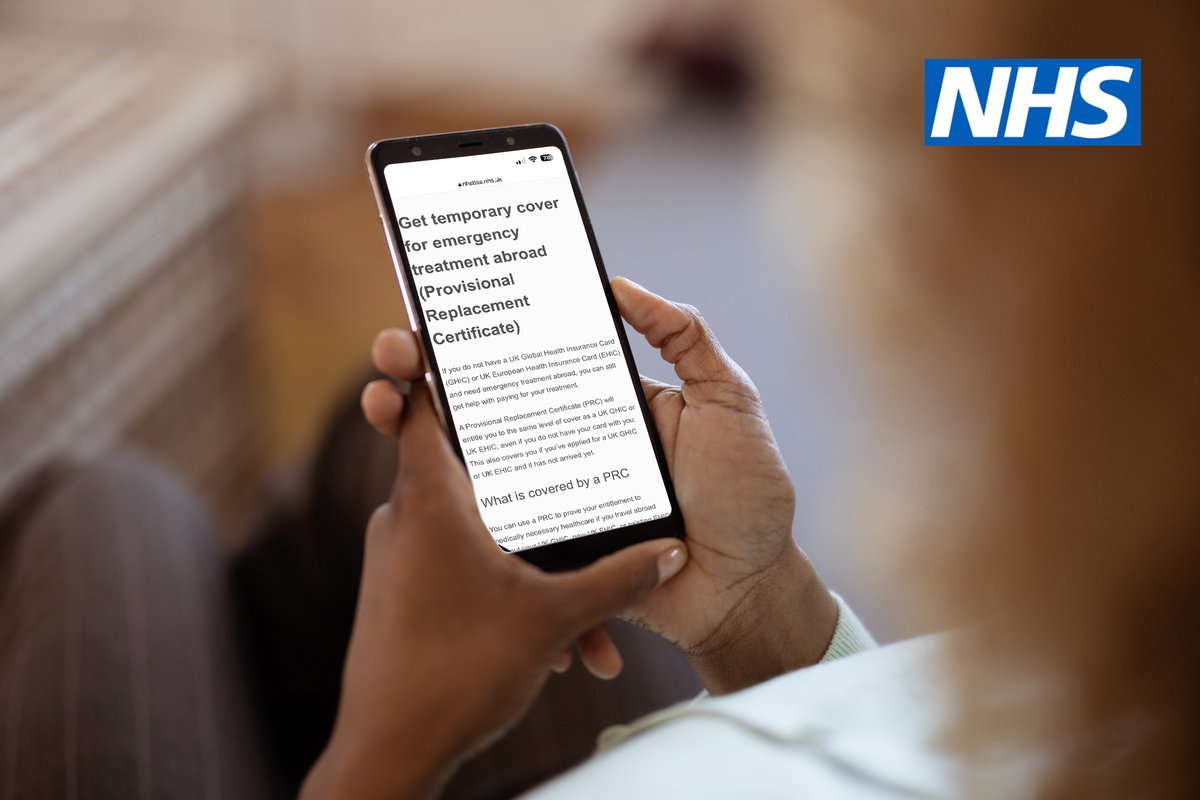 If you travel without your UK GHIC or UK EHIC and you need treatment during your visit, you can apply for a provisional replacement certificate (PRC) online. 

Find out more information about what the PRC covers and how to apply: 
➡️  nhsbsa.nhs.uk/get-healthcare…