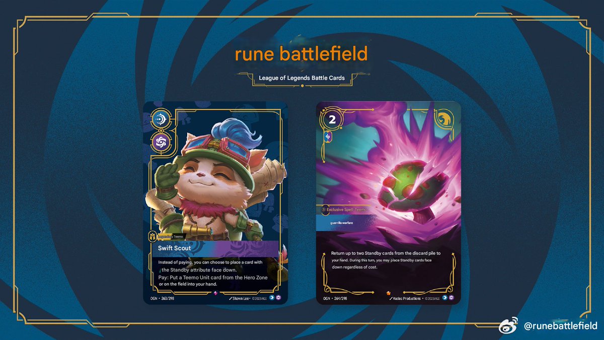 Riftbound Teemo Reveal (Chinese) (Official English cards will be available later today) Riftbound Teemo Reveal (Chinese) (Official English cards will be available later today)