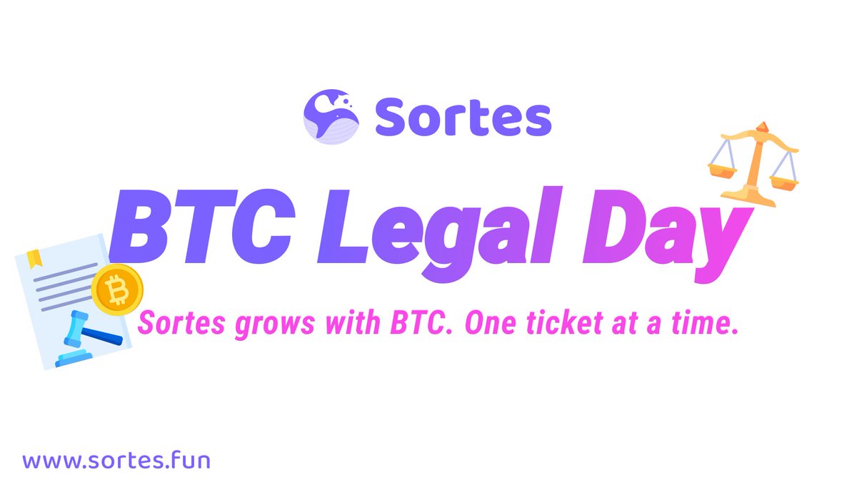 sortesfun's tweet image. 🎂 Celebrating 4 Years of #BitcoinLegality in El Salvador
On June 9, 2021, El Salvador made history by recognizing Bitcoin as legal tender — a bold leap into the future.
Sortes honors that vision with every on-chain ticket.
Play for just $1, win 0.1 BTC today — and 200 BTC…