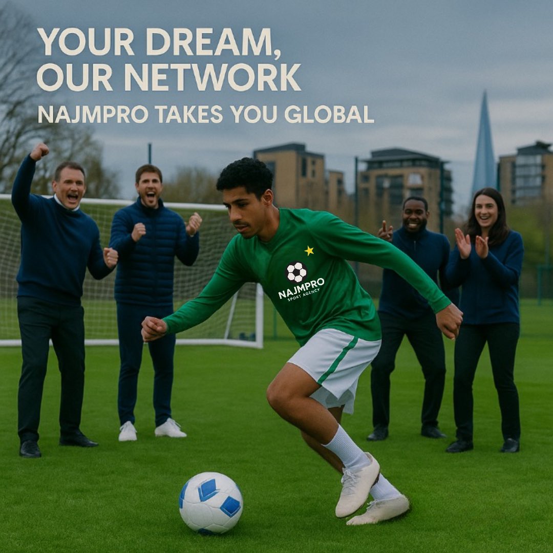 Najmpro_Agency's tweet photo. From Riyadh to London — Najmpro opens global football doors for tomorrow’s stars.
#SportsAgency #FootballAgency #SoccerAgency #PlayerTransfers #CoachTransfers #GlobalFootball #InternationalSoccer #FootballTransfers #SoccerTransfers #GlobalSports
#FIFALicensedAgent https://t.co/pBKhgns3ZI