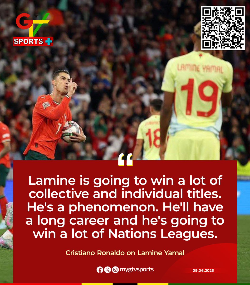 Ronaldo says Lamine Yamal is a phenomenon

#GTVSports
