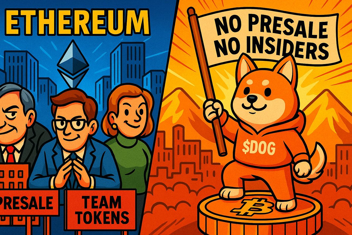 rowolution's tweet image. $DOG isn’t just a meme on Bitcoin.
It’s a message.

A message that says:
🛑 No to insiders
🛑 No to VCs
🛑 No to fake decentralization

We didn’t launch to get rich.
We launched to build a movement.

#FreeAndFair #DOGARMY