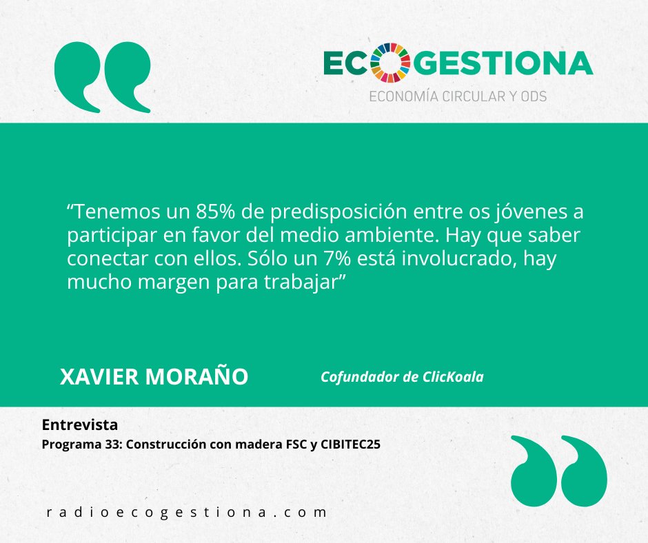 <a href="/HacesMas/">Haces Más con SIGAUS</a> <a href="/Genci_EC/">Genci SCRAP</a> 🚮 <a href="/Xavier_MF/">Xavier Moraño</a>, cofundador de <a href="/clic_koala/">ClicKoala</a>, nos cuenta que la preocupación por la contaminación del #plástico ha caído en los últimos años. A pesar de eso, hay esperanza: los jóvenes están sensibilizados y es necesario un enfoque positivo y no alarmista.

f.mtr.cool/vcclgkweon