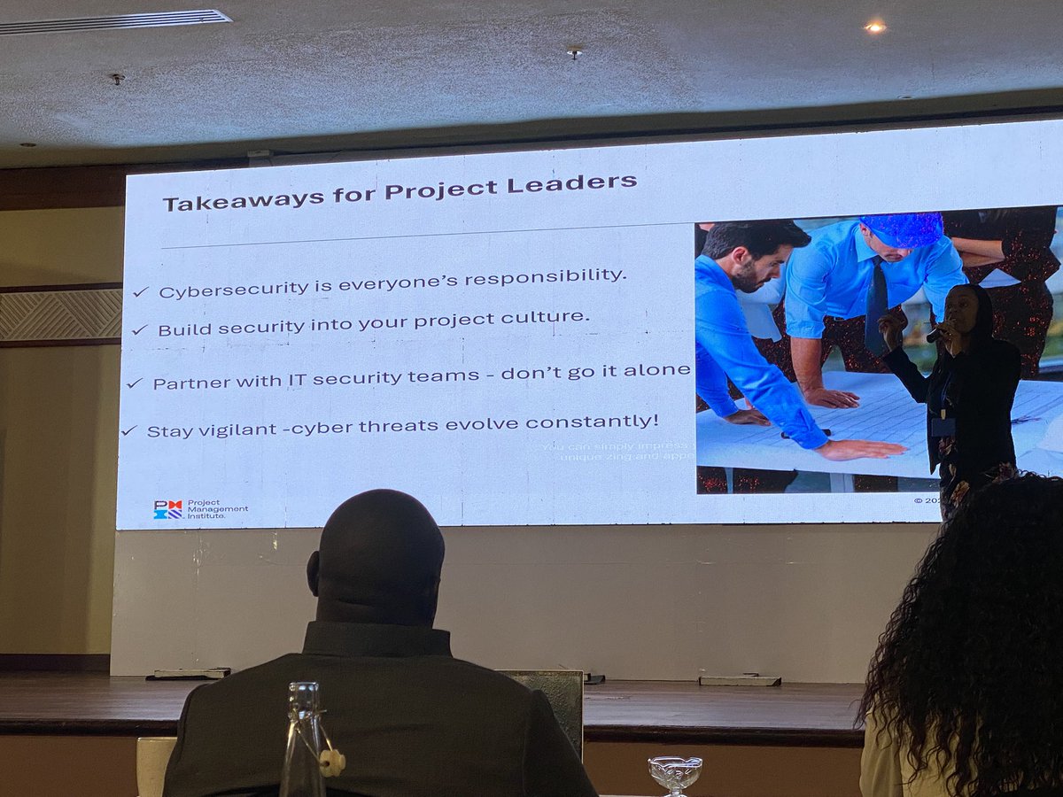 Tariro neGitare™ 🇿🇼 (@tarironegitare) on Twitter photo Mutsa Mabhande from @CBZ highlighted that cyber security is not a feature but foundation of project management. <a href="/pmizim/">PMI ZIMBABWE CHAPTER</a> #ProjectMgt #AnnualConference Mutsa Mabhande from @CBZ highlighted that cyber security is not a feature but foundation of project management. <a href="/pmizim/">PMI ZIMBABWE CHAPTER</a> #ProjectMgt #AnnualConference