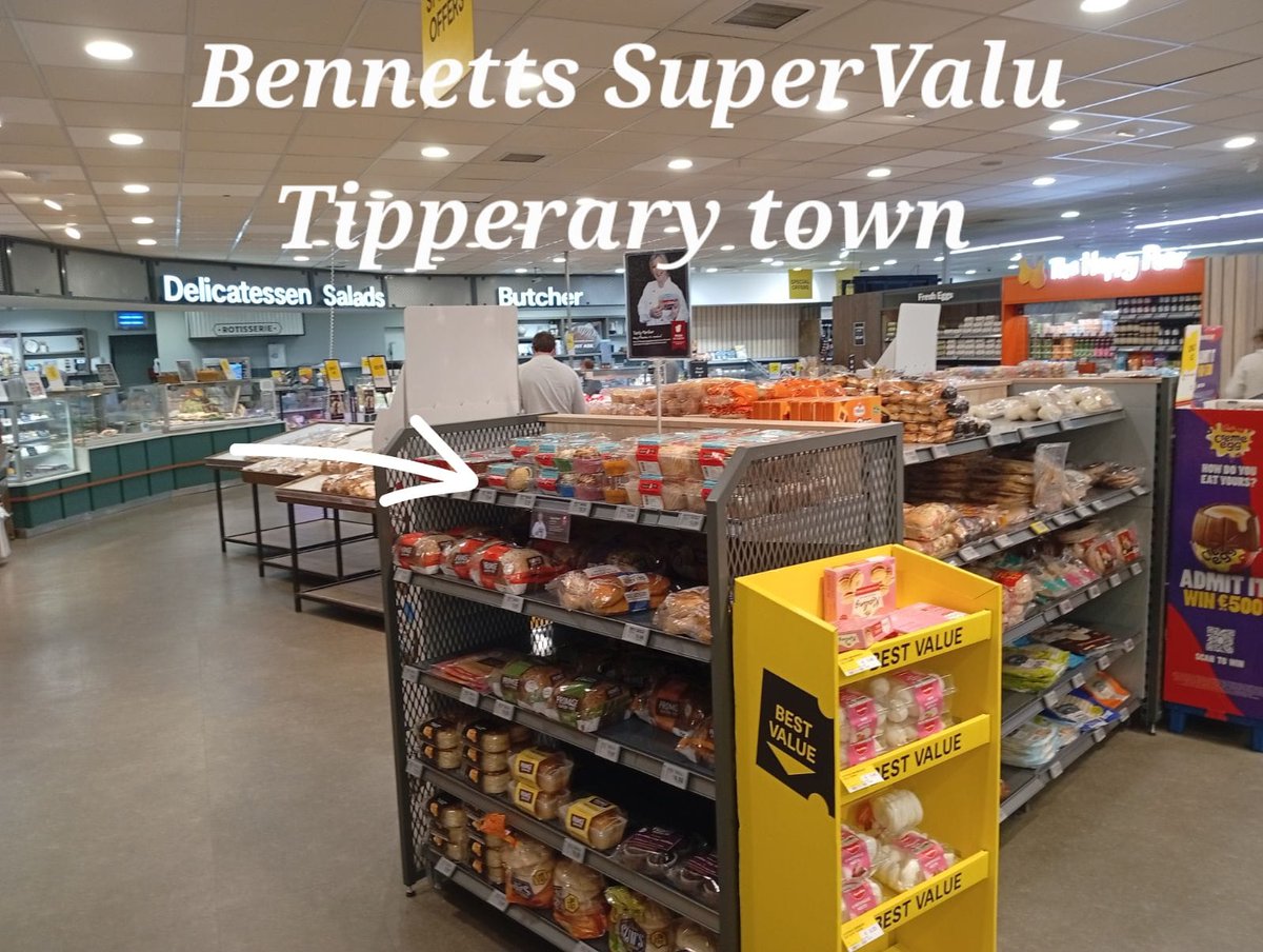🆕🆕🆕NEW STOCKIST: Tipperary! 🆕🆕🆕
In Tipperary? And looking for tasty #glutenfree goods?
You can now find us in the fab @bennettssupervalu in Tipperary Town!
#SuperValuFoodAcademy #FoodAcademy #gluten #gf #freefrom #coeliac #supervalu #cahir #carrick #carrickonsuir #weekend