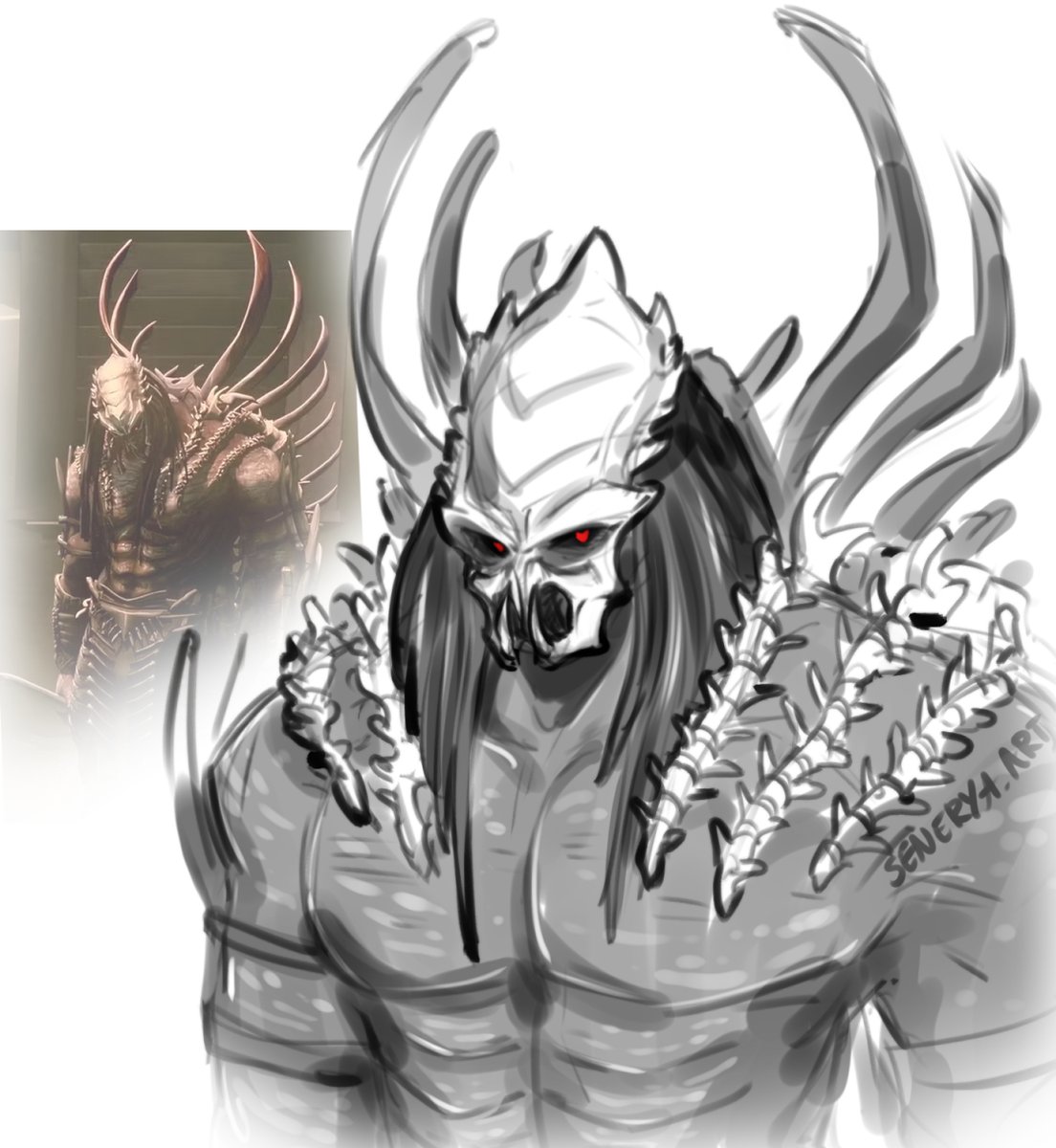 warm up sketch... and I am VERY warm 😳
#PredatorKillerOfKillers