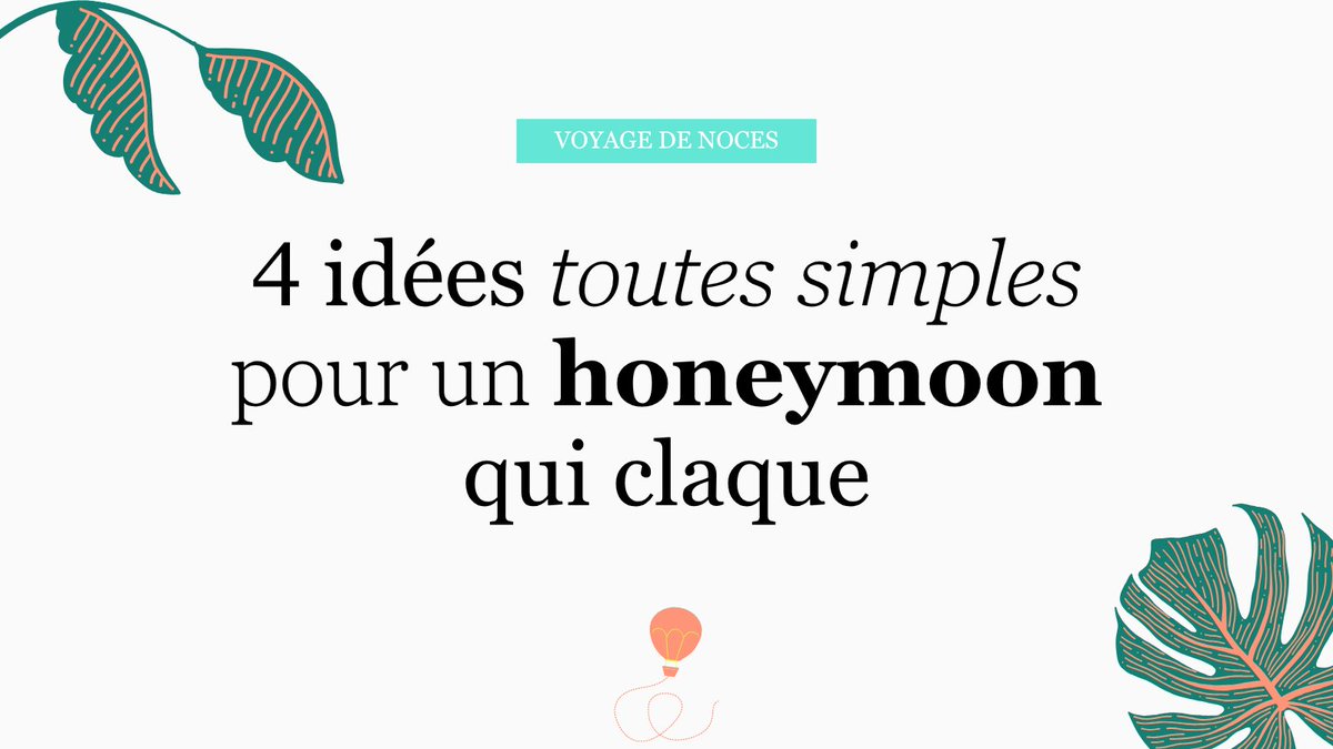 💍 Le mariage, c’est magique… mais le voyage de noces ? C’est la cerise sur le gâteau ! 🍒

Voici 4 idées pour un honeymoon qui claque.💫

1️⃣ Brainstorm à deux
2️⃣ Oublie les clichés
3️⃣ Pars hors saison
4️⃣ Laisse une part de mystère 🎲

#voyagedenoces #travelplanner