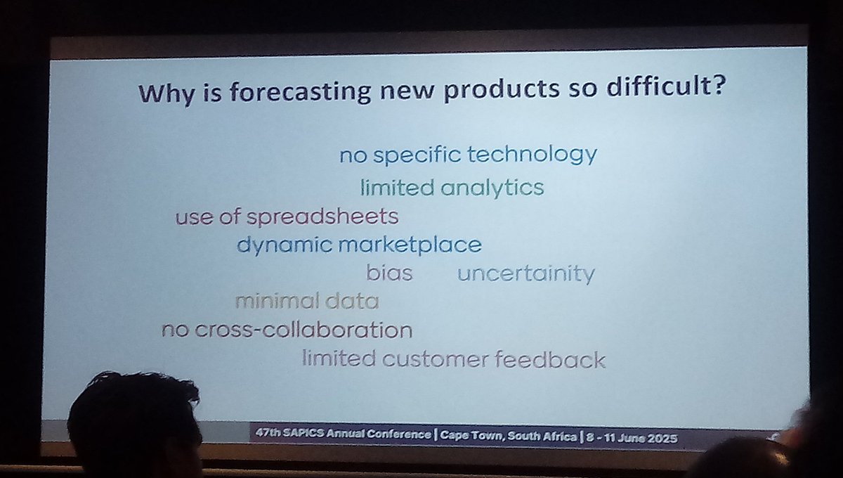 shabierja's tweet image. Revolutionising New Product Forecasting: AI-Driven Insights for Smarter Predictions - Sharon Brand, Cornerstone Institute, South Africa. @SAPICS01 #SAPICS2025 #InnovationInMotion #SupplyChainAfrica #CapeTownConference