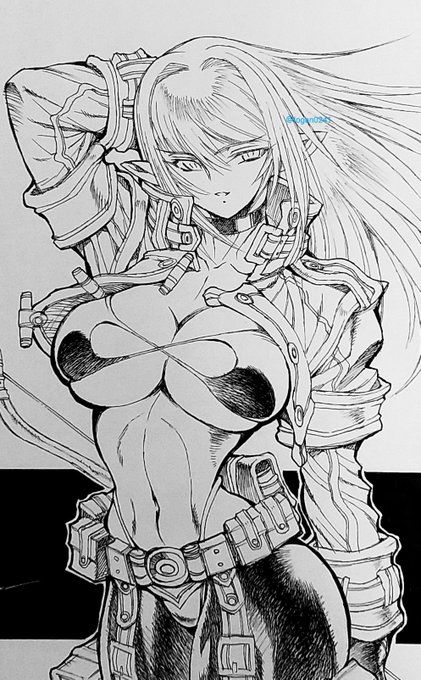 アナログ時代は Gペンのフォローにはミリペンやサインペンが大活躍でしたね これはミリペン画