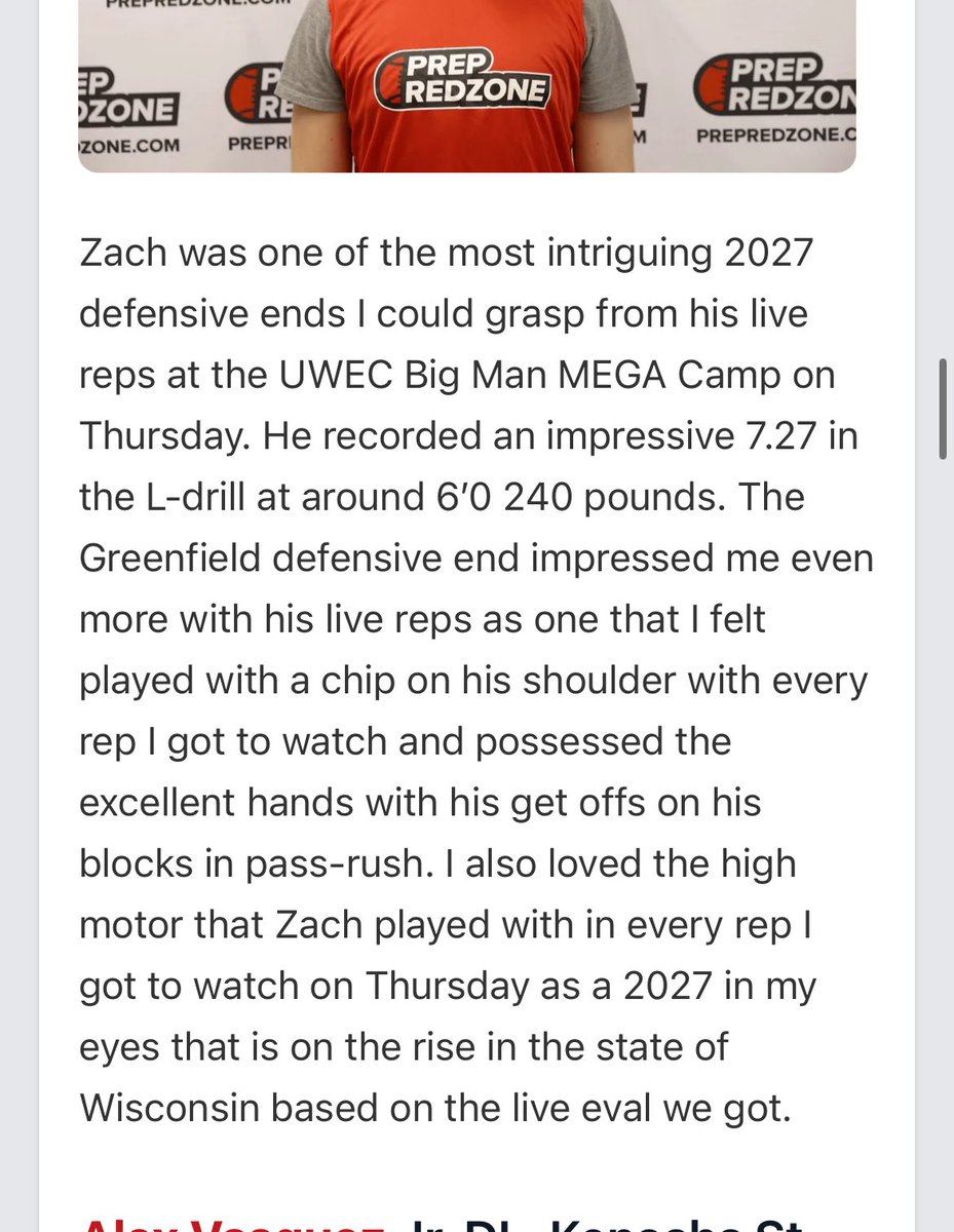Zach safka (@zachsafka55) on Twitter photo Thank you <a href="/MJ_NFLDraft/">Mark Johnson</a> for the amazing write up and thank you <a href="/UWECFootball/">Blugold Football</a> for letting me come out and complete with some of the best.<a href="/PrepRedzoneWI/">Prep Redzone Wisconsin</a> <a href="/CoachKubes/">Mike Kubes</a> <a href="/NWahlScouting/">Nate Wahl</a> Thank you <a href="/MJ_NFLDraft/">Mark Johnson</a> for the amazing write up and thank you <a href="/UWECFootball/">Blugold Football</a> for letting me come out and complete with some of the best.<a href="/PrepRedzoneWI/">Prep Redzone Wisconsin</a> <a href="/CoachKubes/">Mike Kubes</a> <a href="/NWahlScouting/">Nate Wahl</a>