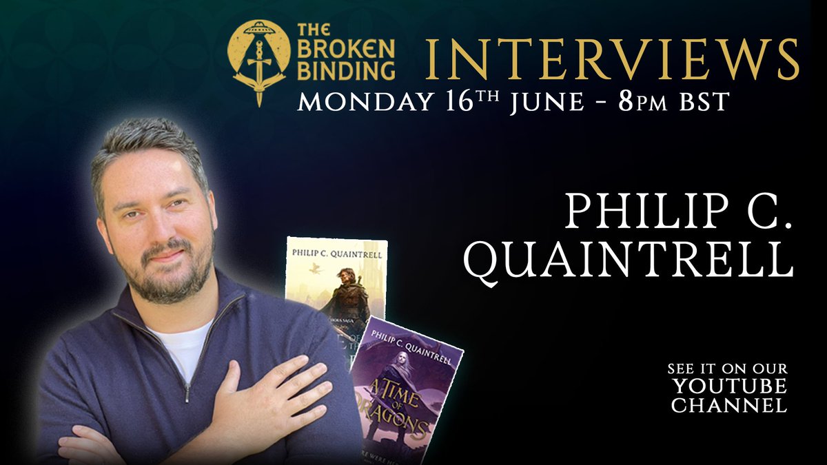 The Broken Binding | Bookstore (@binding_broken) on Twitter photo We will be interviewing <a href="/PCQuaintrell/">Philip C. Quaintrell, Author</a> on Monday 16th June at 8pm BST, live on our YouTube channel! 🐉 Let us know your questions for the author and we'll ask a few of them during the interview. We will be interviewing <a href="/PCQuaintrell/">Philip C. Quaintrell, Author</a> on Monday 16th June at 8pm BST, live on our YouTube channel! 🐉 Let us know your questions for the author and we'll ask a few of them during the interview.