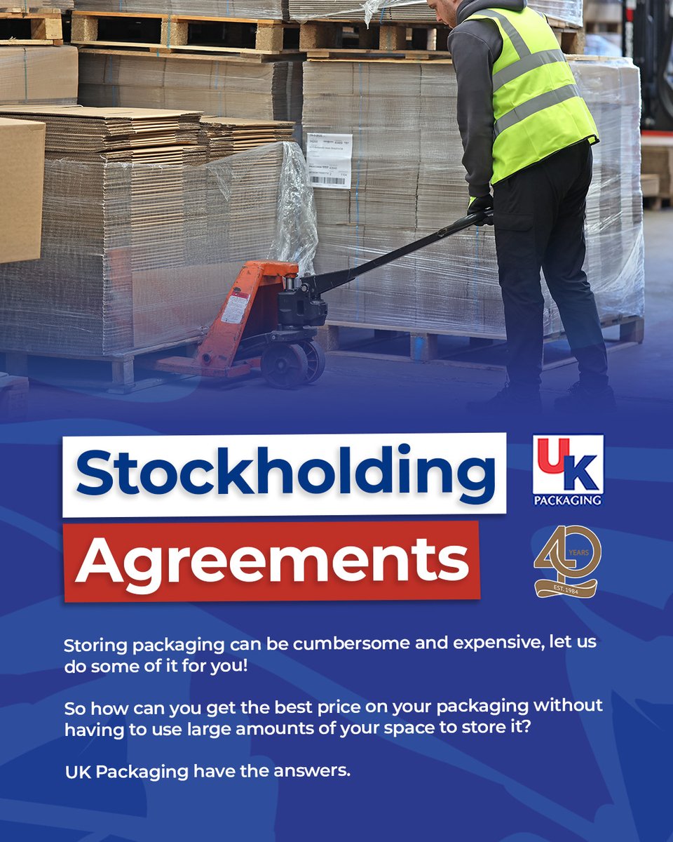 Maximise Space, Minimise Costs with UK Packaging's #StockholdingAgreement. 📦

Free up valuable warehouse space and reduce overheads by leveraging #UKPackaging's #stockholding service.

📩 sales@ukplc.co.uk
📲 020 8801 8144
ukplc.co.uk/packaging-stoc…