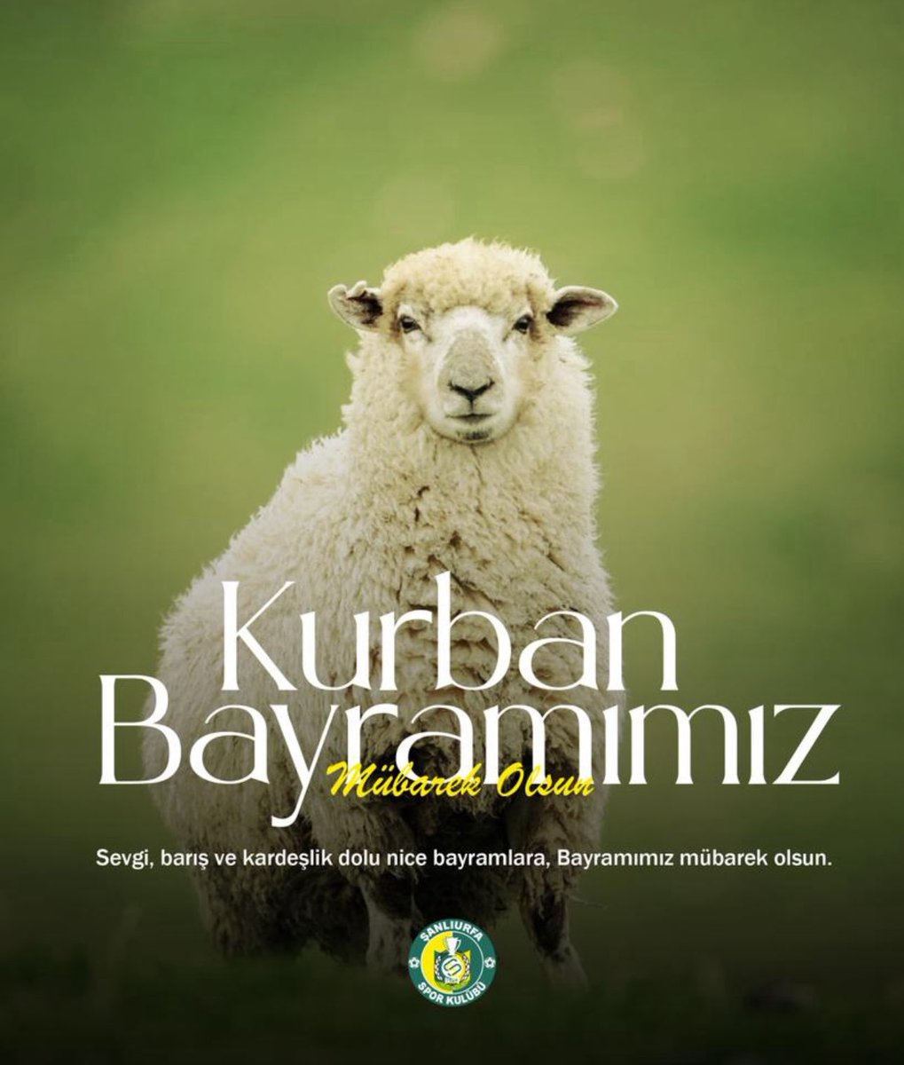 Kurban Bayramımız mübarek olsun. Sevgi, barış ve kardeşlik dolu nice bayramlara.