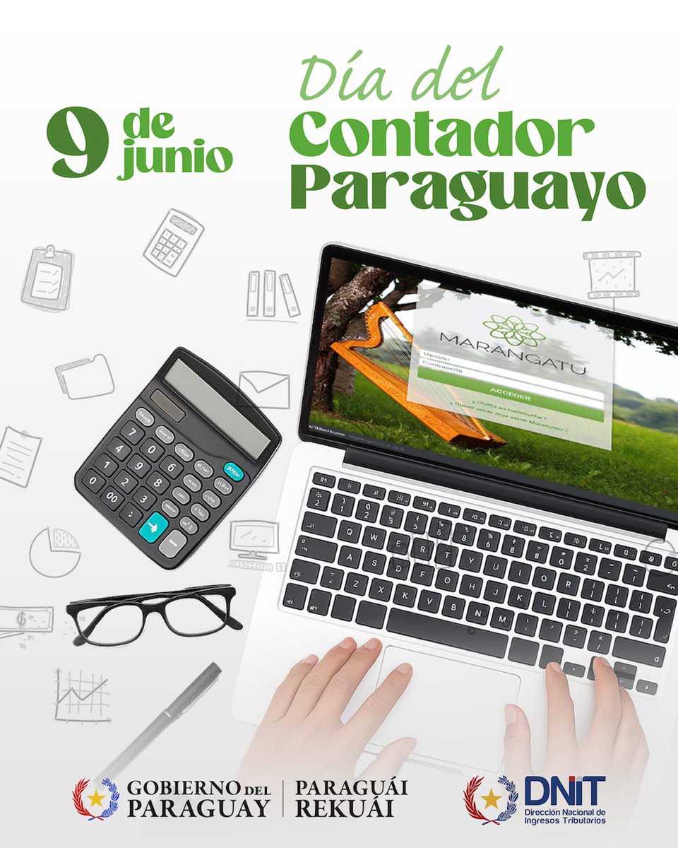 👨🏻‍💻 Hoy, 9 de junio, celebramos la labor fundamental de los contadores en nuestra sociedad. Su dedicación y compromiso con la transparencia, son claves para el desarrollo de nuestro país.

🇵🇾 ¡Saludamos a todos los contadores paraguayos en su día!.