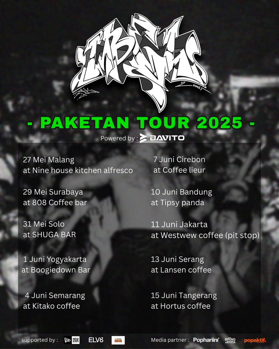 Update jadwal tour ah, belum update di sokin 🙌🏾🔥