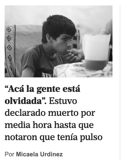 La historia de Junior contada por <a href="/murdinez/">Micaela Urdinez</a> en <a href="/LANACION/">LA NACION</a> 
Gracias por ayudar a visibilizar.
Leela completa acá: lanacion.com.ar/comunidad/hamb…