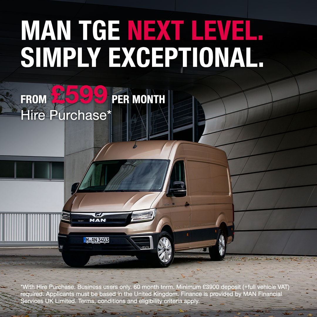 🚐 Take your business to the NEXT LEVEL with the MAN TGE — now available on Hire Purchase from £599/month.
Smart. Reliable. Simply exceptional.
📖 Full T&amp;Cs: go.uk.finance.man/TGE_HP_campaign
📩 contact us:
MFSContactUK@man.tratonfs.com
#MANTGE #HirePurchase