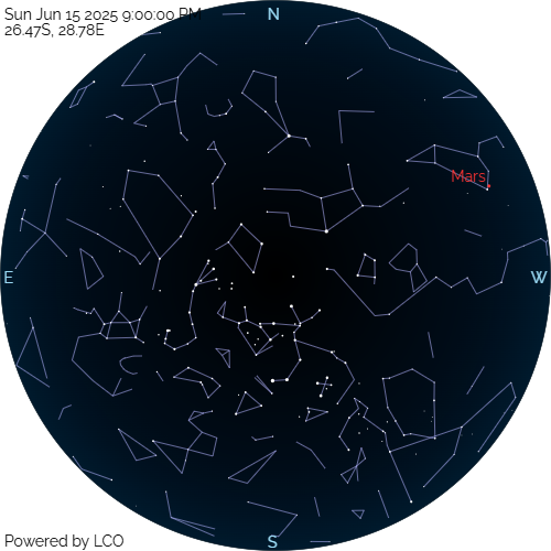 SAAO's tweet photo. 🌌 What’s Up – June 2025 🌕

Moon phases, planet pairings, &amp; the winter solstice (21 Jun)!

Spot Venus, Mars, &amp; the Milky Way’s core in Sagittarius 🌠

Details 👉 https://t.co/zoHVVvftU6

#WhatsUp #NRFSAAO #Stargazing https://t.co/pplMQZQ8tO