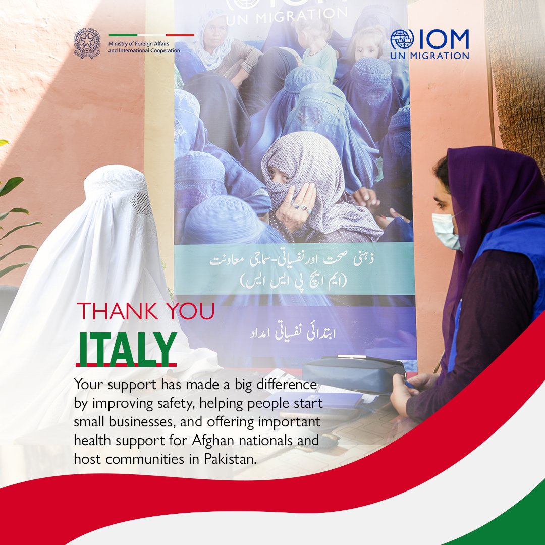 🇮🇹 On Italian National Day and Republic Day, we want to say a big thank you to Italy for their amazing support in providing safety and support for those in need, helping people start small businesses, and offering critical health services like mental health support (MHPSS).