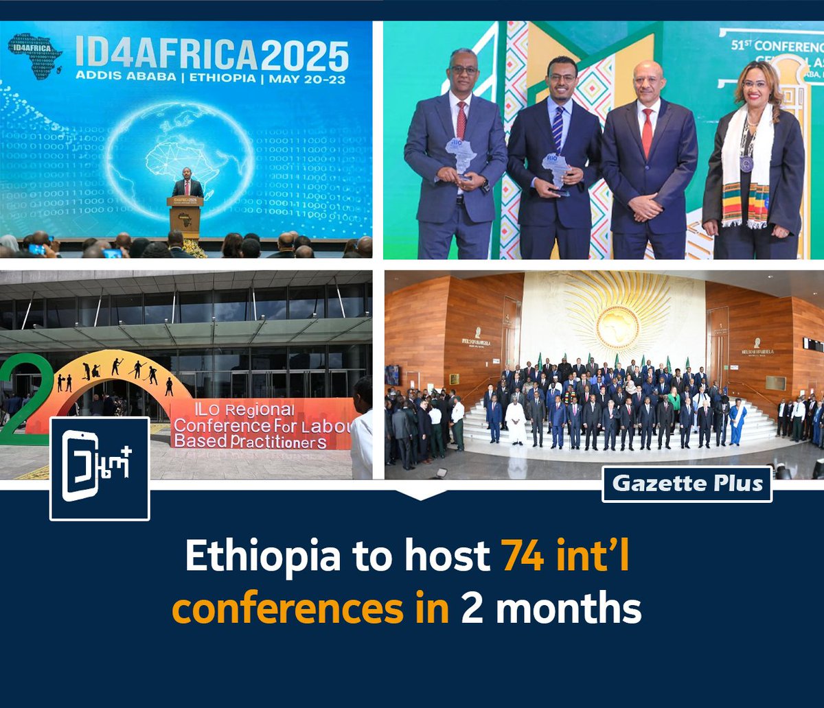 🌍🇪🇹 is set to host 74 international conferences in June,July, boosting #MICE tourism! On sustainability, agriculture, biotech...  

📍 Host cities: Addis, Dire Dawa, Bahir Dar, Gondar, others
#VisitEthiopia #Conference #Tourism#SustainableDevelopment  
facebook.com/share/p/1BqL8e…
