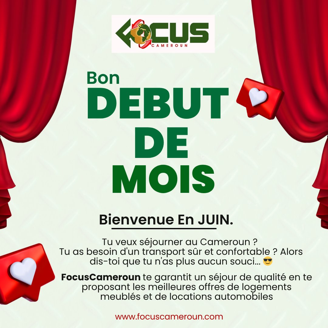 FocusCameroun's tweet photo. L'équipe 𝗙𝗢𝗖𝗨𝗦 𝗖𝗔𝗠𝗘𝗥𝗢𝗨𝗡 reste très heureuse d'entamer ce nouveau mois avec vous à ses côtés 😊.

𝗡𝗼𝘂𝘀 𝗿𝗲𝘀𝘁𝗼𝗻𝘀 𝗱𝗶𝘀𝗽𝗼𝗻𝗶𝗯𝗹𝗲𝘀 𝗽𝗼𝘂𝗿 𝘃𝗼𝘂𝘀 !

👉🏾 Contactez-nous :
📱 whatsapp : https://t.co/z3bZsUigC1
☎️ Appel: (+237) 671 74 47 58 / 671 74 47 56 https://t.co/gf2Cs9yhON
