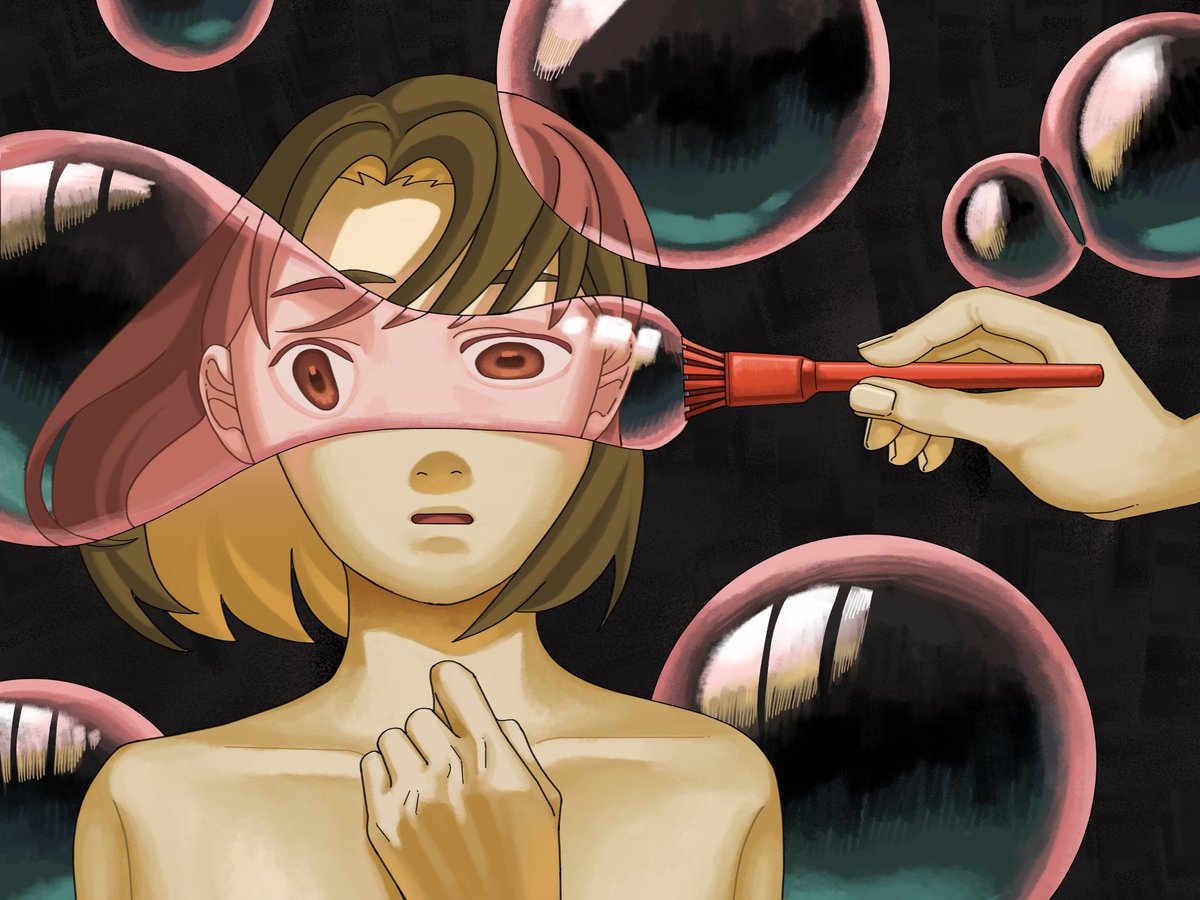 まるでピンクなバブル囲まれて
#illustration