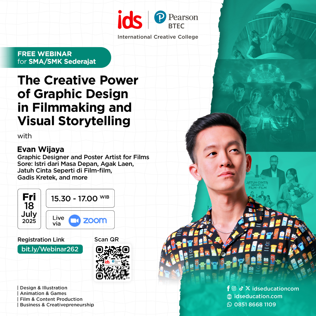 Penasaran gimana proses kreatif di balik poster film box office Indonesia?

🎬 Join FREE WEBINAR bareng poster artist film box office: Evan Wijaya

🗓 18 Juli | 🕒 15.30 WIB
📍 Zoom
🔗 Daftar: bit.ly/Webinar262

#IDSBTEC