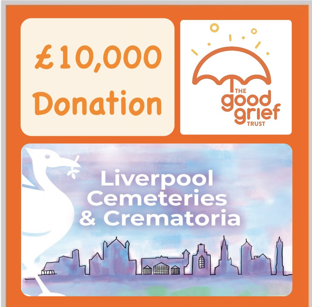 The Good Grief Trust (@goodgrieftrust) on Twitter photo We start this new week with wonderful news!
We are thrilled to confirm that The Good Grief Trust will be receiving an incredible donation of £10,000 from the Liverpool Cemeteries and Crematoria.
<a href="/lindamagTV/">Linda Magistris</a> will be visiting the Head of Bereavement Services, <a href="/lpoolcouncil/">Liverpool City Council</a> to We start this new week with wonderful news!
We are thrilled to confirm that The Good Grief Trust will be receiving an incredible donation of £10,000 from the Liverpool Cemeteries and Crematoria.
<a href="/lindamagTV/">Linda Magistris</a> will be visiting the Head of Bereavement Services, <a href="/lpoolcouncil/">Liverpool City Council</a> to