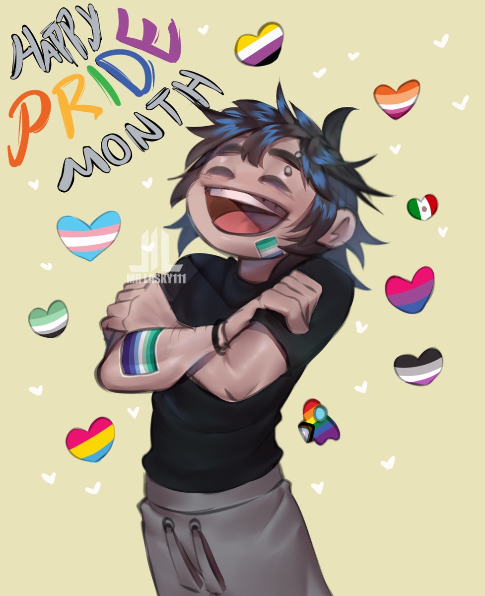 HAPPY PRIDE MONTH!! 🏳️‍🌈

#mycharacter #myartwork #myart #myoc #OC
#PrideMonth