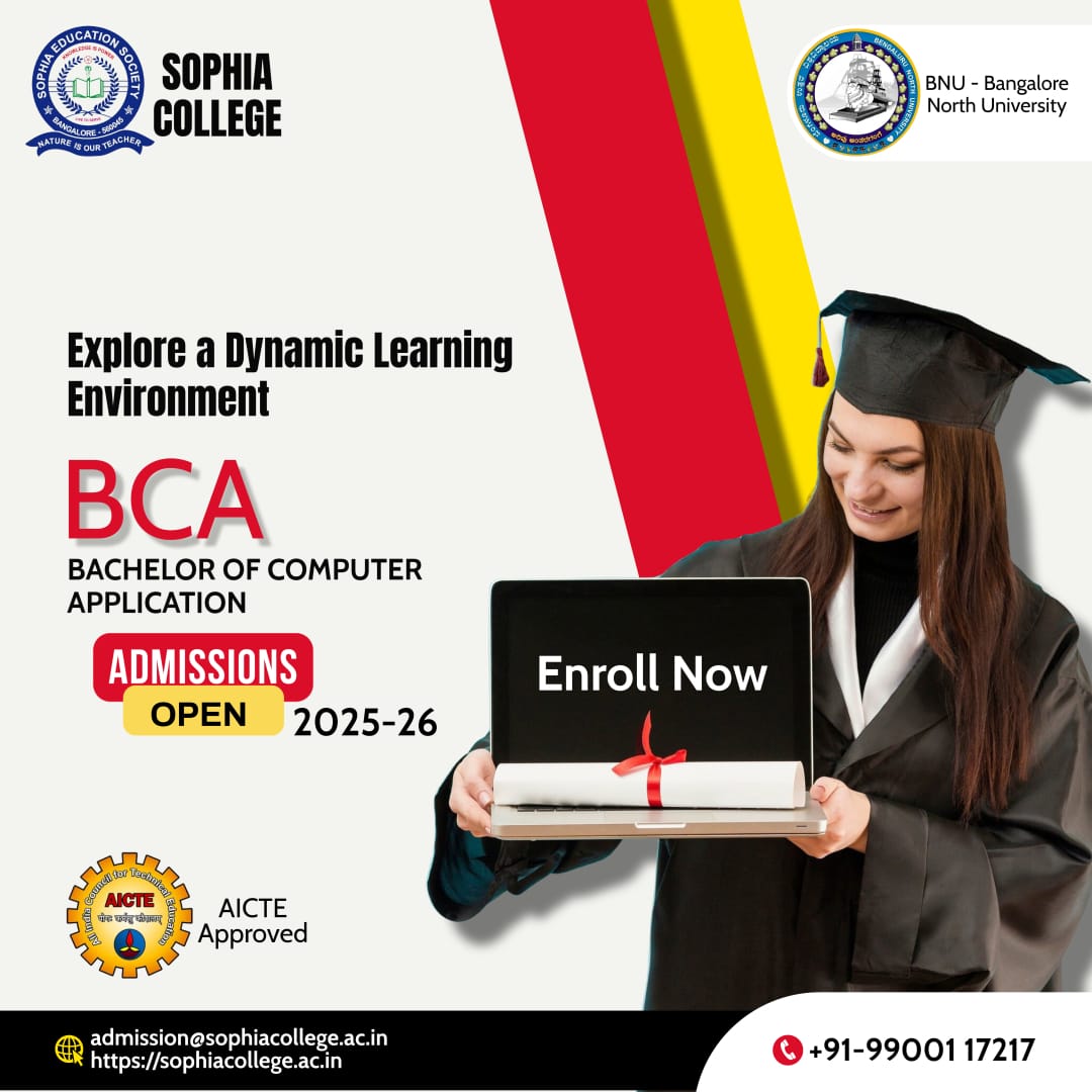 SophiaDegCol's tweet image. 💻 Think Code. Think Career.
Join the BCA program at Sophia Collegeand explore a dynamic learning environment that prepares you for the digital future.
 
🎓 Admissions Open 2025–26
 🌐 sophiacollege.ac.in
 📞 +91-99001 17217

#BCAAdmissions #BachelorOfComputerApplications