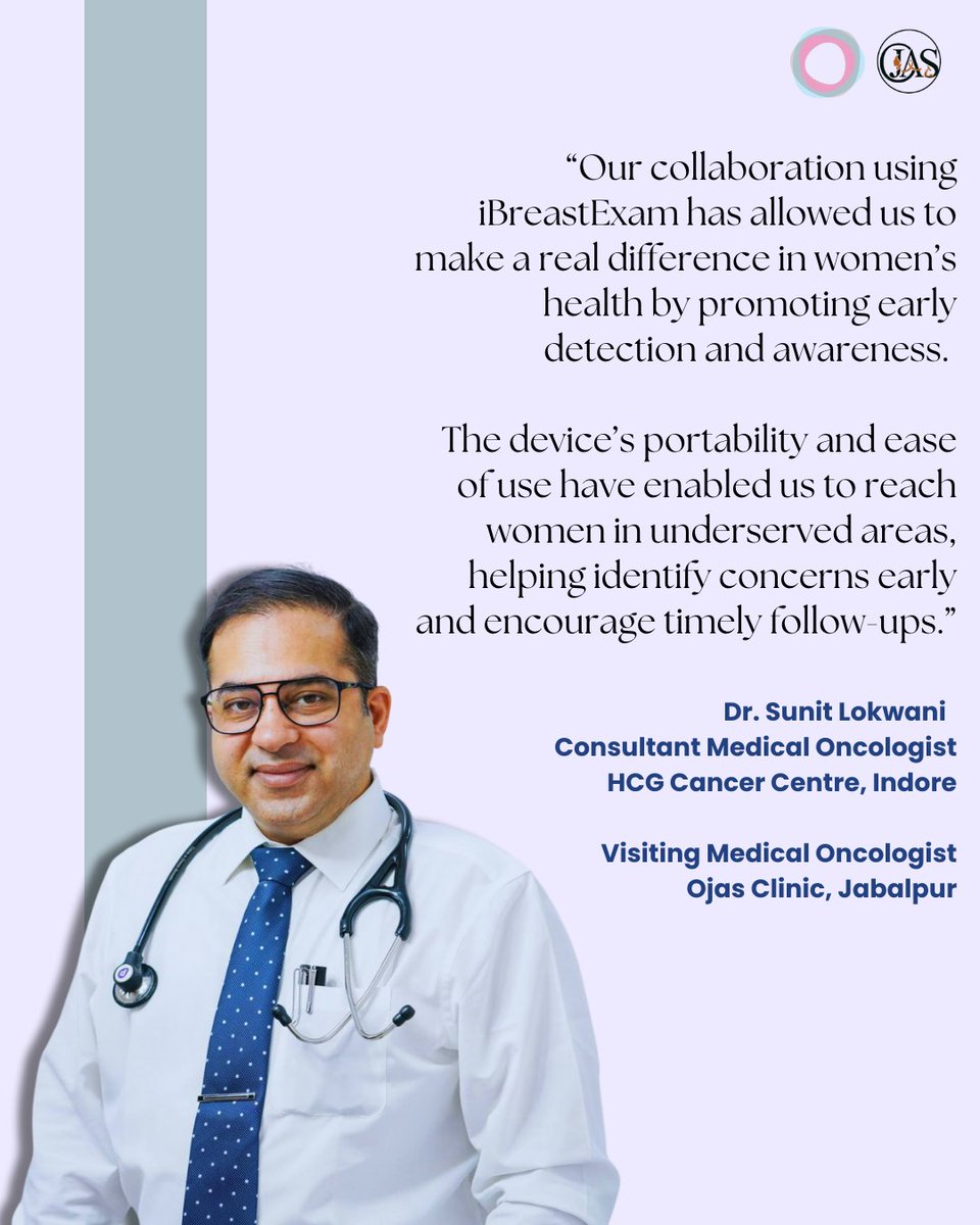 Shoutout to Dr. Sunit Lokwani for championing accessible breast cancer screening! His trust in iBreastExam pushes our mission forward—early detection where it’s needed most. 💪🏽💗

#iBreastExam #EarlyDetection #BreastCancerAwareness #HealthTech