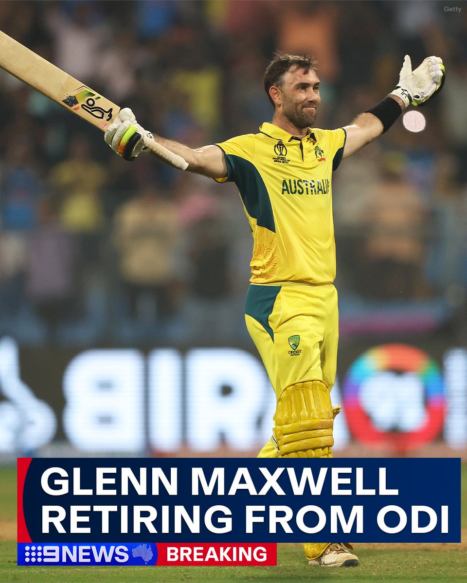 Short-form superstar Glenn Maxwell has announced his decision to retire from ODI cricket, as Australia prepares for the upcoming T20 World Cup. #9News

READ MORE: nine.social/XX0