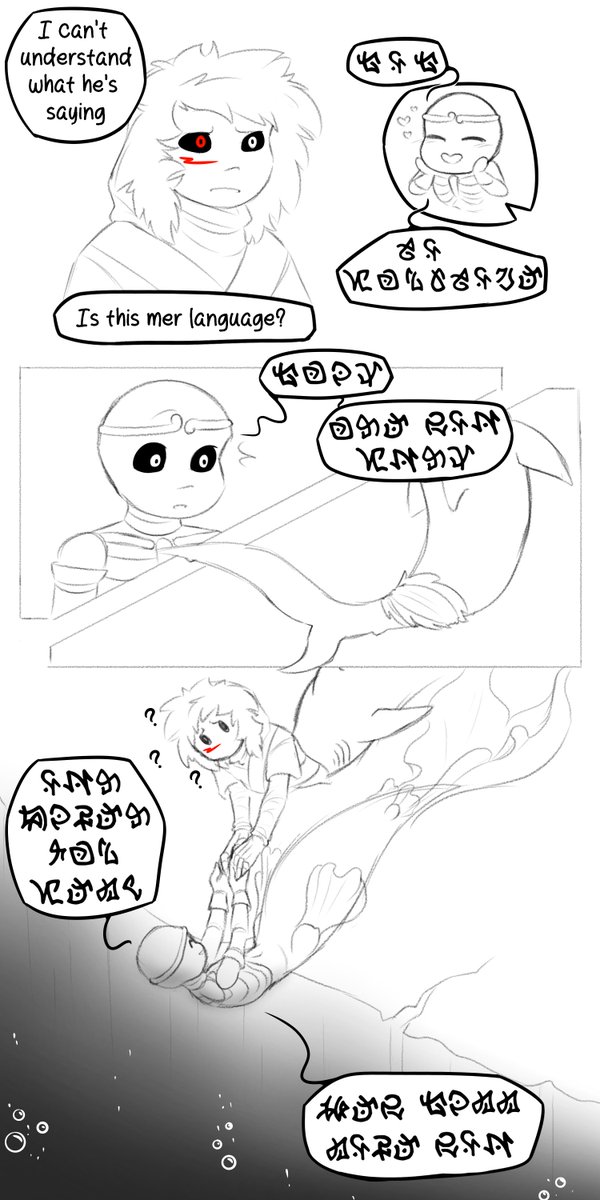Sirsen_nohope's tweet photo. Mermay 3.5 - Free Space
This is the second page I wanted to draw for the free space. I was thinking that the prompt would either be "language barrier" or "'forced' adoption"

#leviathantale belongs to @skulevia https://t.co/4BujMQRIAn