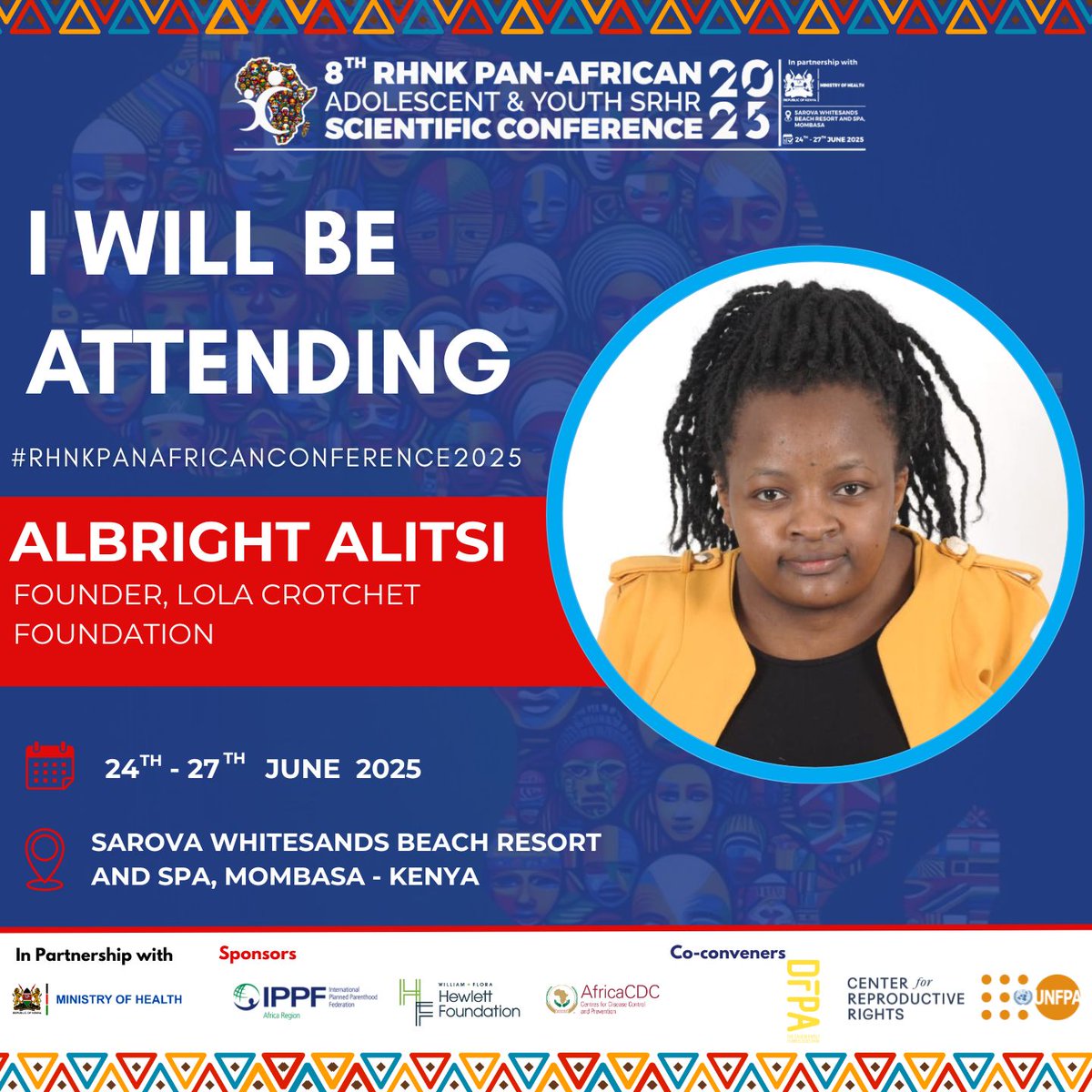 Albright Alitsi (@albrightal47527) on Twitter photo Join us for networking sessions, workshops, discussions!
Excited to announce that I will be attending the 8th #RHNKPANAFRICANCONFERENCE🌍
🗓️ Mark your calendars for June 24th - 27th, 2025! Let's connect, share knowledge, advocate for change <a href="/BerniceKeya/">Bernice Keya</a> <a href="/rhnkorg/">Reproductive Health Network Kenya</a> <a href="/UNFPAKen/">UNFPA Kenya</a> Join us for networking sessions, workshops, discussions!
Excited to announce that I will be attending the 8th #RHNKPANAFRICANCONFERENCE🌍
🗓️ Mark your calendars for June 24th - 27th, 2025! Let's connect, share knowledge, advocate for change <a href="/BerniceKeya/">Bernice Keya</a> <a href="/rhnkorg/">Reproductive Health Network Kenya</a> <a href="/UNFPAKen/">UNFPA Kenya</a>