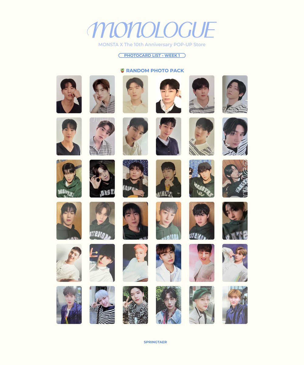 MONSTAX ミニョク MONOLOGUE POP UP 購入特典 トレカ 🪴 MONSTA X The 10th Anniversary POP-UP Store '𝑴𝑶𝑵𝑶𝑳𝑶𝑮𝑼𝑬
