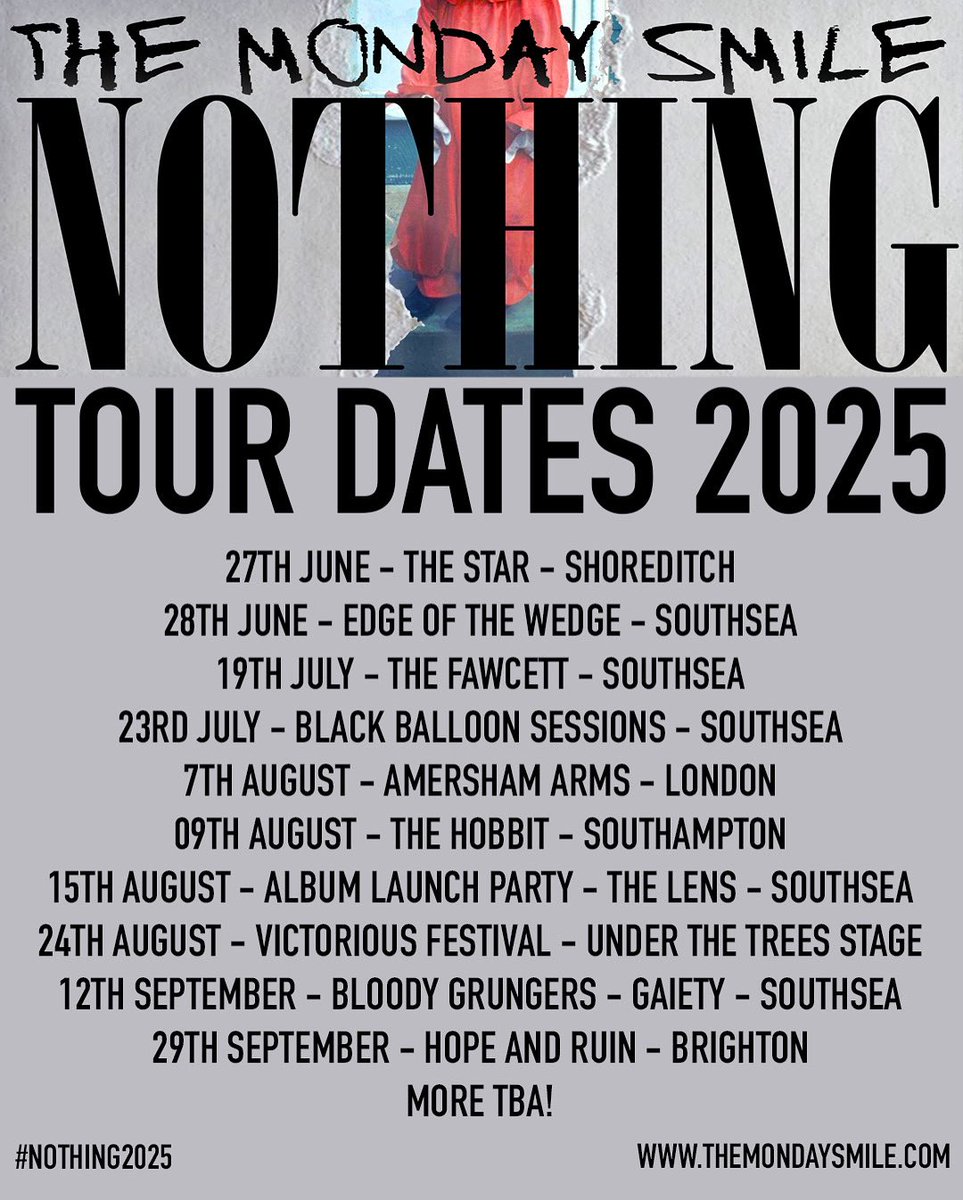 themondaysmile's tweet photo. #NOTHING2025 TOUR DATES ANNOUNCED https://t.co/5UBiqBCWT2