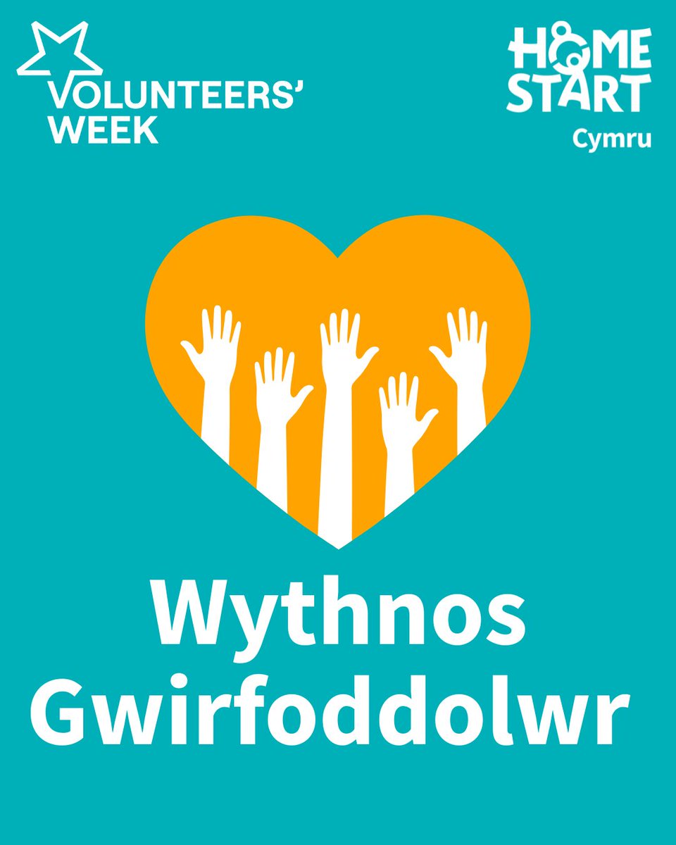 Yr wythnos hon yw Wythnos y Gwirfoddolwyr, ac rydym eisiau diolch o galon i’n holl wirfoddolwyr anhygoel sy’n galon Home-Start Cymru. O bawb yn Home-Start Cymru: diolch o galon. Mae eich ymroddiad yn trawsnewid bywydau ledled Cymru bob dydd. 
#WythnosyGwirfoddolwyr