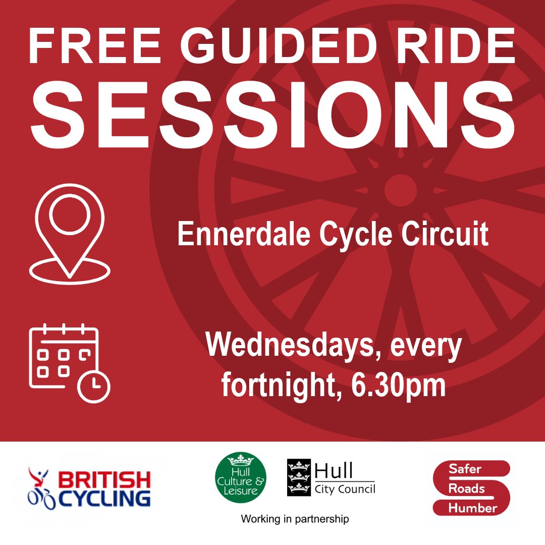 Travel Hull (@travel_hull) on Twitter photo Want to boost your cycling skills and confidence?
Book onto a FREE guided ride session, funded by <a href="/Hullccnews/">Hull City Council</a>, supported by <a href="/HumberRoads/">Safer Roads Humber</a> and led by experienced <a href="/BritishCycling/">British Cycling</a> ride leaders ๐ฒ
๐ Ennerdale Cycle Circuit
๐ 6.30pm
๐๏ธ Wednesday 18 June
๐ letsride.co.uk/rides/ennerdalโฆ Want to boost your cycling skills and confidence?
Book onto a FREE guided ride session, funded by <a href="/Hullccnews/">Hull City Council</a>, supported by <a href="/HumberRoads/">Safer Roads Humber</a> and led by experienced <a href="/BritishCycling/">British Cycling</a> ride leaders ๐ฒ
๐ Ennerdale Cycle Circuit
๐ 6.30pm
๐๏ธ Wednesday 18 June
๐ letsride.co.uk/rides/ennerdalโฆ