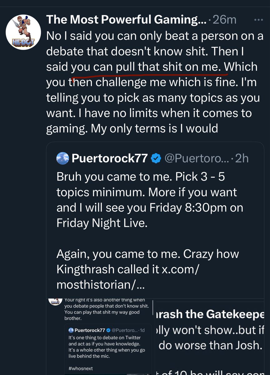 The challenge part is when you said “you can’t pull that shit on me”. 

That’s a challenge.