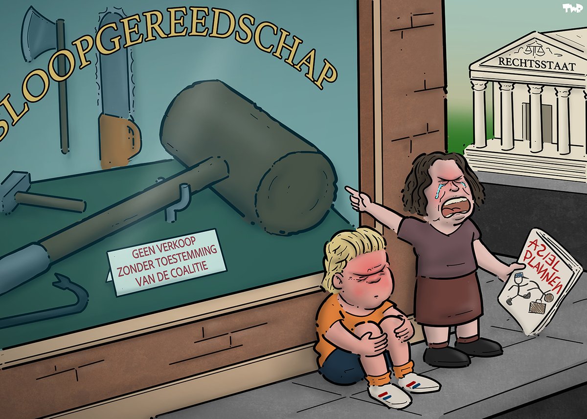 Wilders, Faber en de asielplannen. Cartoon voor Trouw.

#asiel #Wilders #Faber #rechtsstaat