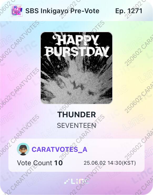 [INKIGAYO PRE-VOTING]

✔️ 10 vote per acc per day
✔️ 1 vote = 15P, Max = 150P
✔️ Vote using multiple acc
✔️ 6/2 ~ 6/6, FRI 23:59 (KST)
✔️ LiNC app

#세븐틴 #セブチ #SEVENTEEN