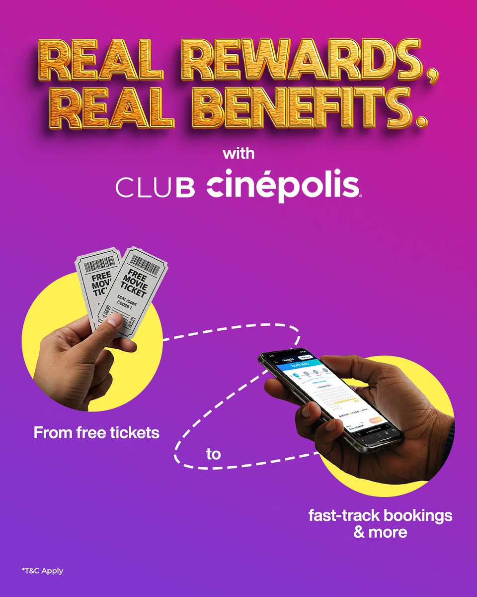 For those who like their movies with a side of perks. 🍿❤️

#ClubCinépolis #CinépolisIndia #Cinépolis