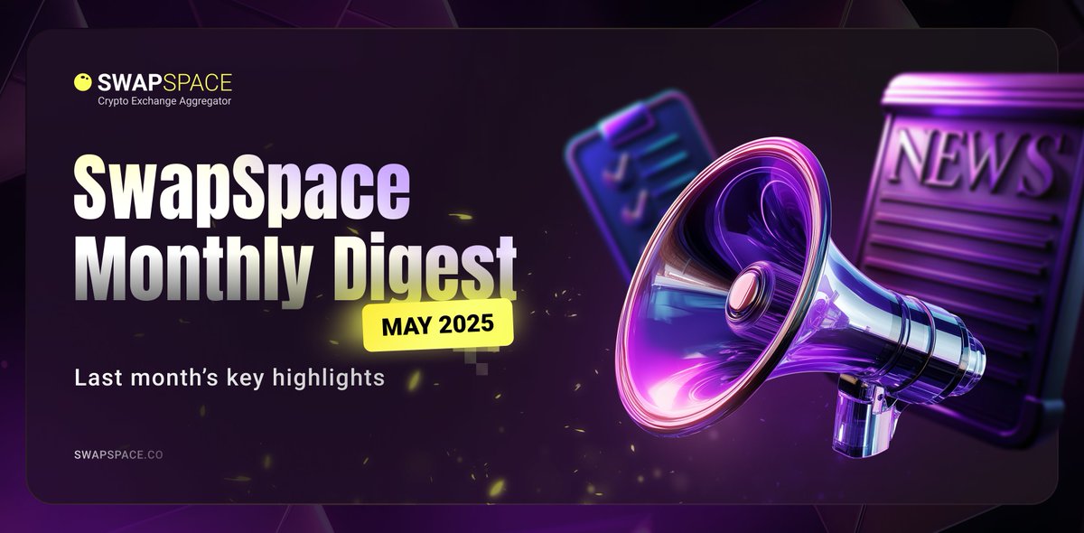 SwapSpaceCo's tweet photo. 📄 SwapSpace Monthly Digest | May 2025

May 2025 marked a month of steady growth for the SwapSpace ecosystem.

✔️ We expanded our offerings by adding new tokens and languages, deepened our partnerships, and attended important industry conferences.

Read May’s SwapSpace’s Monthly Digest for a more detailed overview: https://t.co/1a3uJ7dJCN