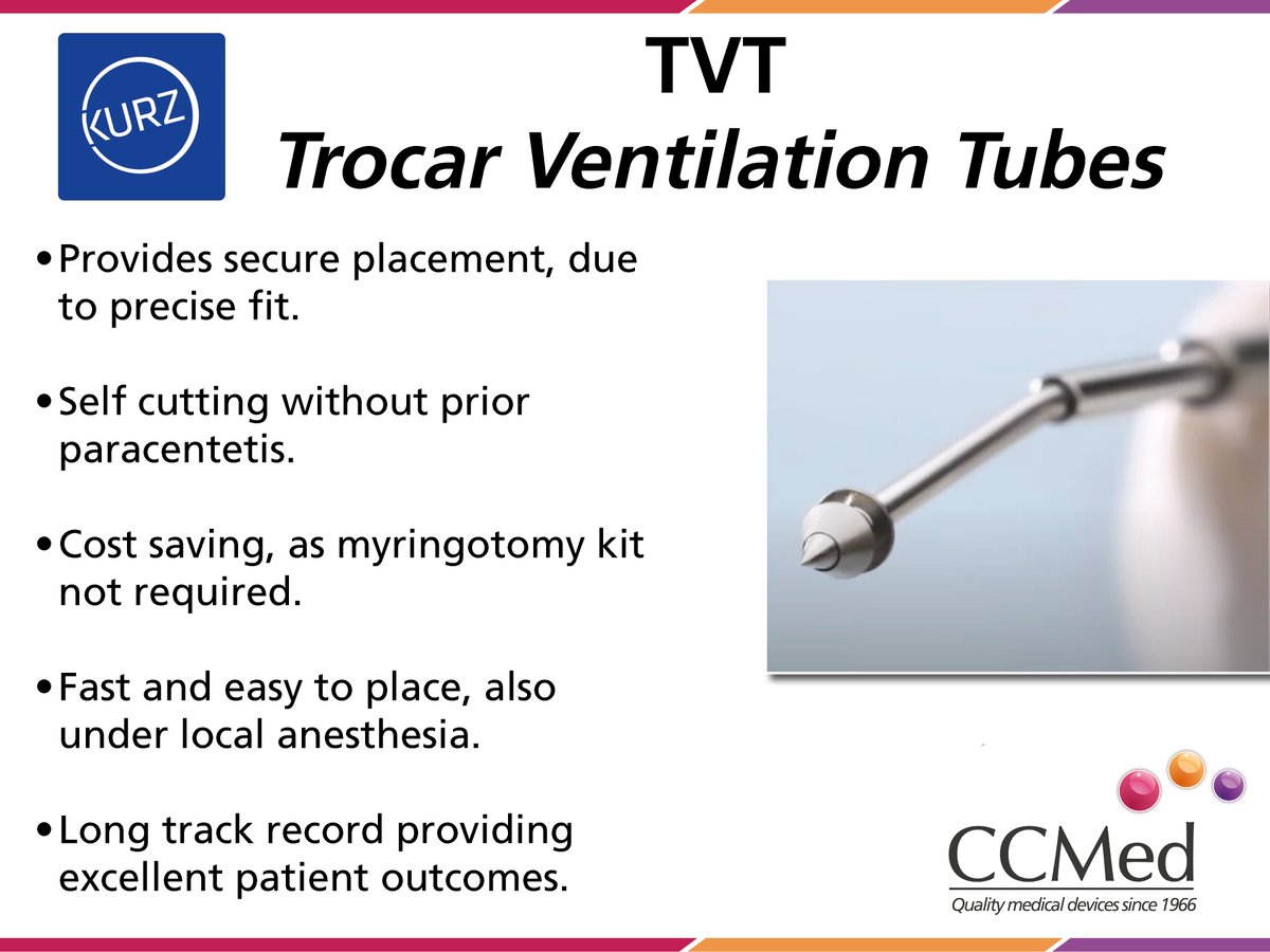 Whilst other brands reduce their offering, Kurz continue to offer choice and quality outcomes. 

Their easy to use ventilation tube, really offers flexibility and a great cost-effective solution, compared to other all-in-one devices.

#otology #grommets  #ESPO2025