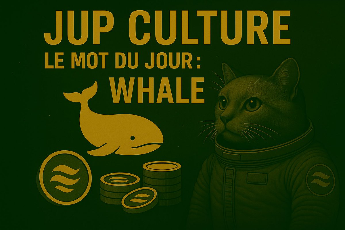 Delavega34410's tweet photo. Le mot du jour : WHALE

🐋 Whale = un investisseur qui détient une très grosse quantité d’un token.
Ses mouvements peuvent influencer fortement le prix d’un actif, surtout s’il vend en masse.

#WhaleAlert #CryptoMovers #Solana #CryptoStrategy #DeFi #JUP #OnChainData https://t.co/RJS2VawTWr