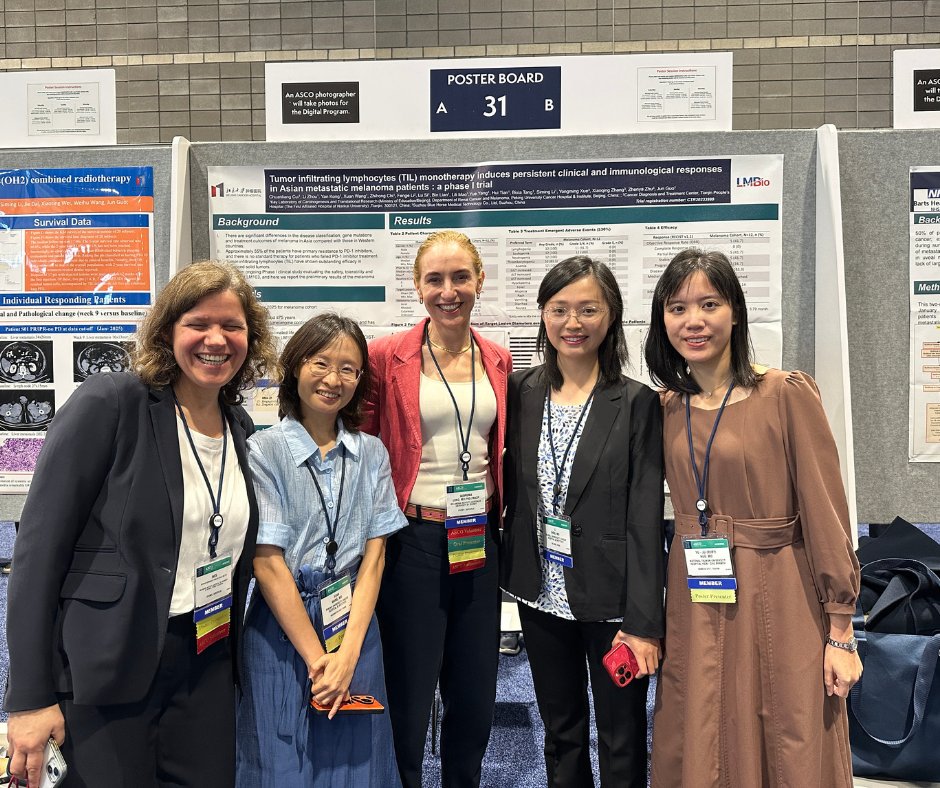 The melanoma &amp; skin cancer poster session has opened at #ASCO25 in Chicago, featuring 11 poster presentations involving MIA researchers. A/Prof Ines Pires da Silva led three projects being presented as posters at ASCO, one relating to predicting response to neoadjuvant