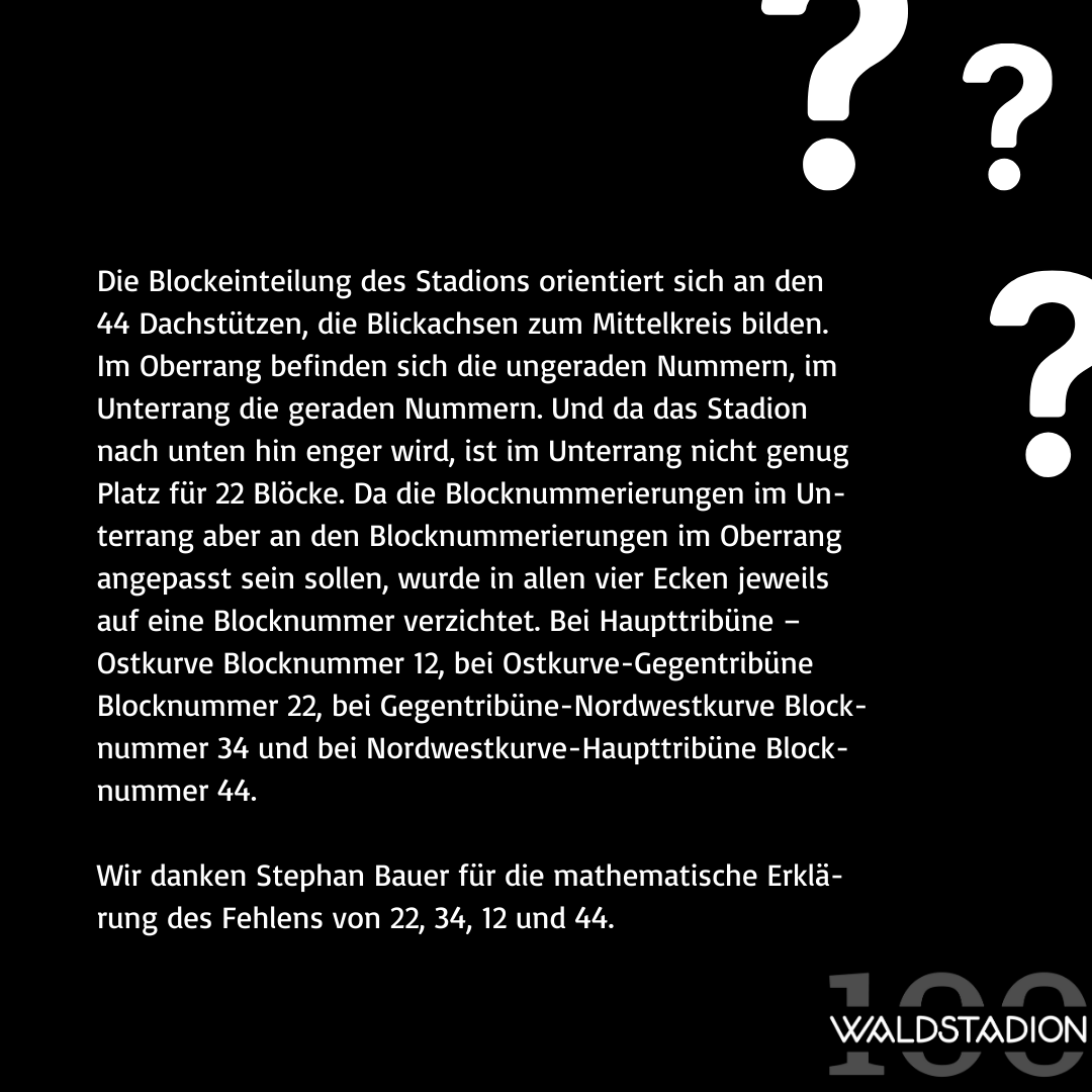 ❓️👀Warum kein Block 44? 

Anlässlich des 100-jährigen Jubiläums des Stadions im Stadtwald haben wir hier noch ein paar Fakten über unsere Heimat rausgesucht. ❤️🏟️⁠

Schreibt uns gerne in die Kommentare, ob ihre diese schon kennt. 💭🥰

#EFMuseum #SGE #SGEschichte #Stadion